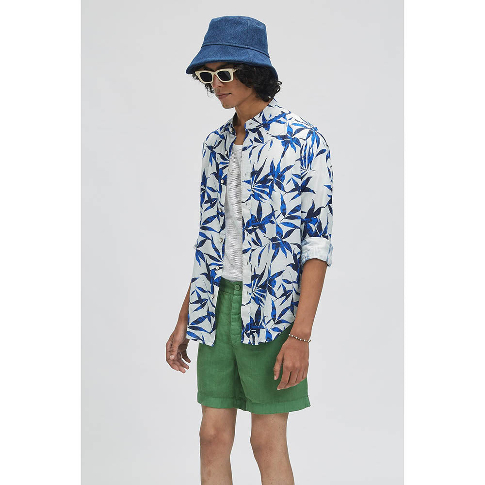TERRA LUNA Puck Apollo White Print Casual Shirt