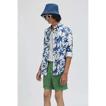TERRA LUNA Puck Apollo White Print Casual Shirt