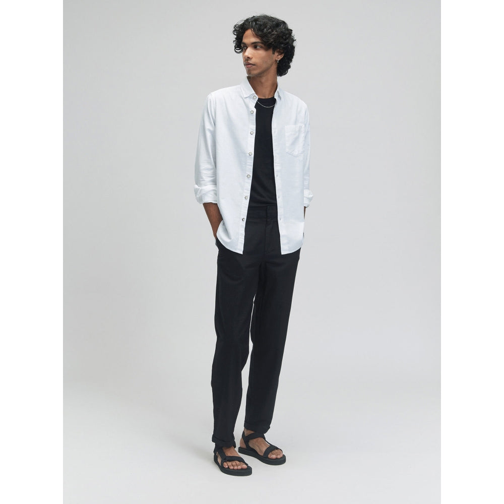 TERRA LUNA Skoll White Casual Shirt