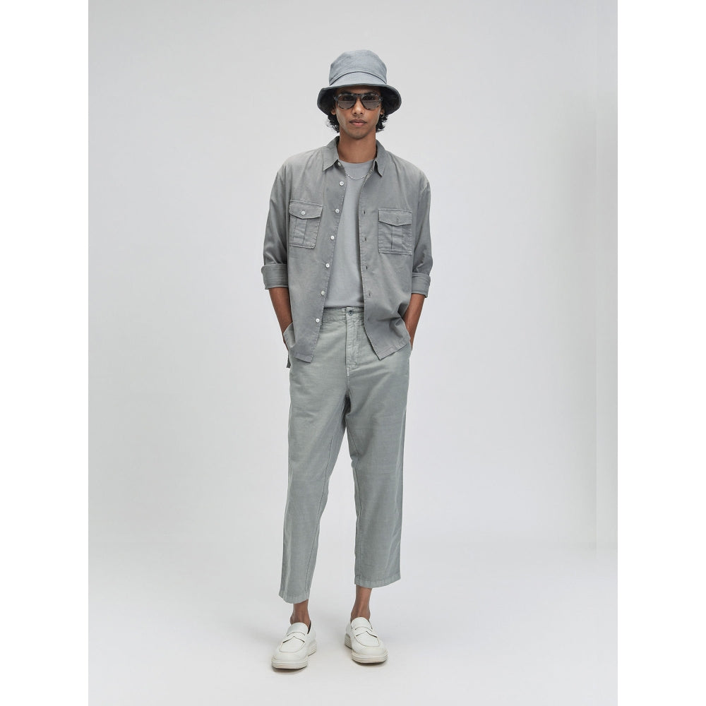 TERRA LUNA Bellatrix Grey Casual Shirt