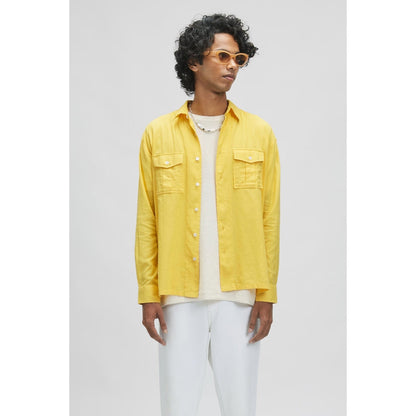 TERRA LUNA Bellatrix Solar Yellow Casual Shirt