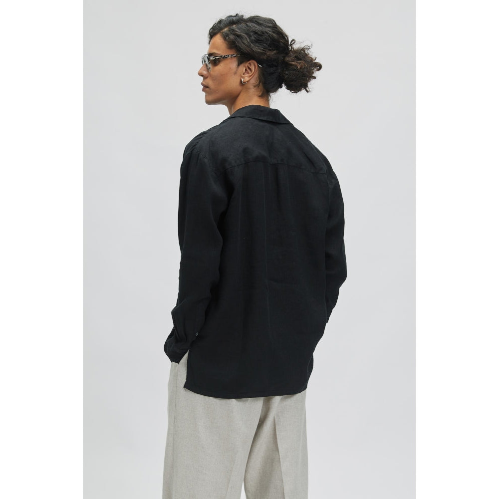 TERRA LUNA Pegasus Black Casual Shirt