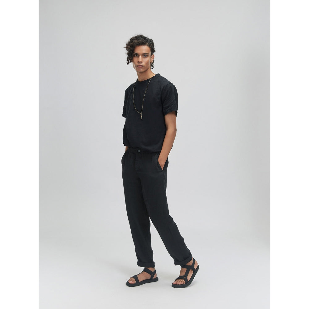TERRA LUNA Nash Black Trousers