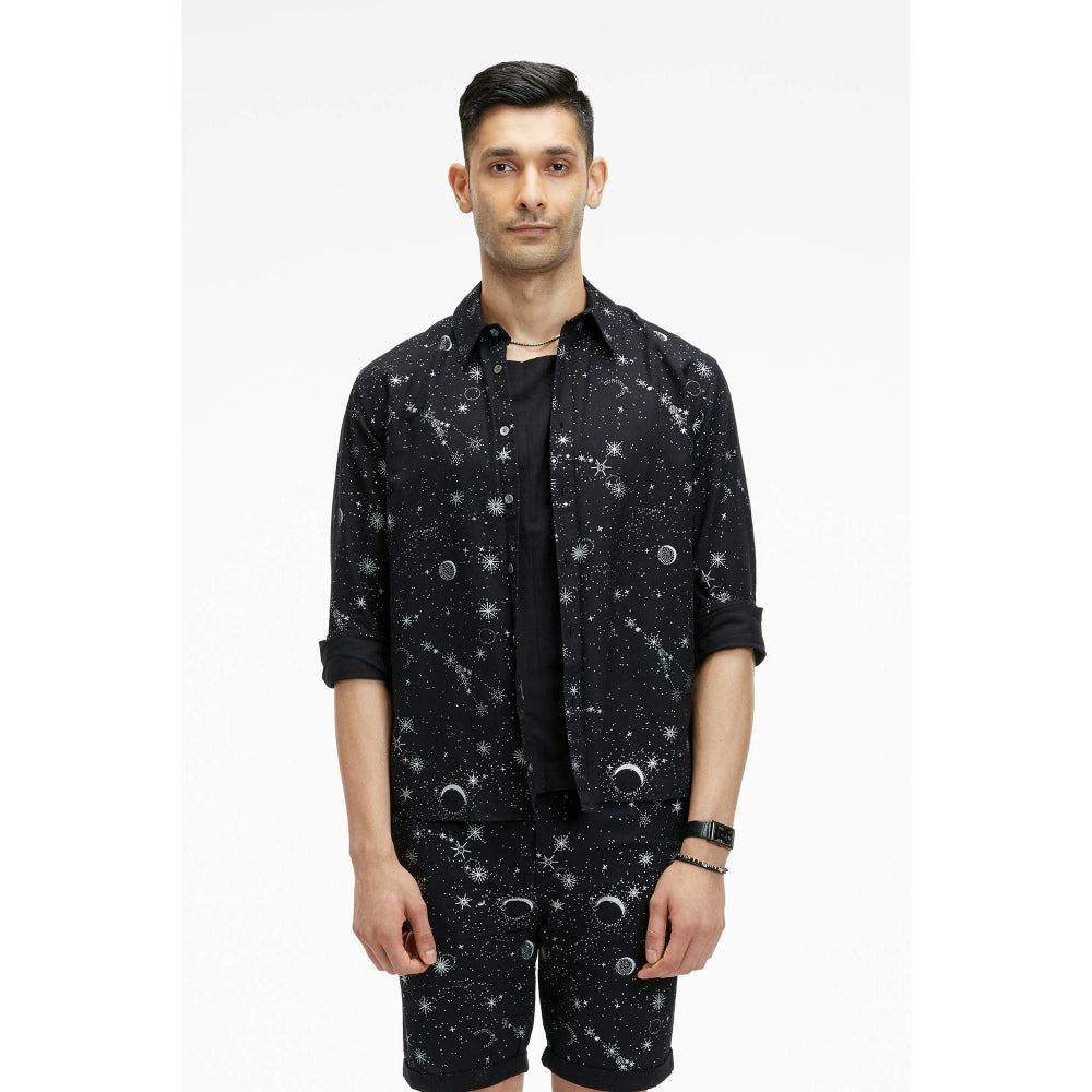 Terra Luna Zouk Eco Foil Sparkle Black Shirt