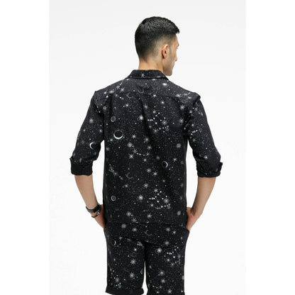 Terra Luna Zouk Eco Foil Sparkle Black Shirt