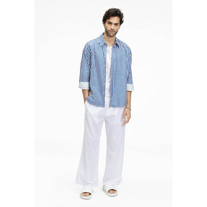 Terra Luna Zouk Bling Stripe Blue Shirt