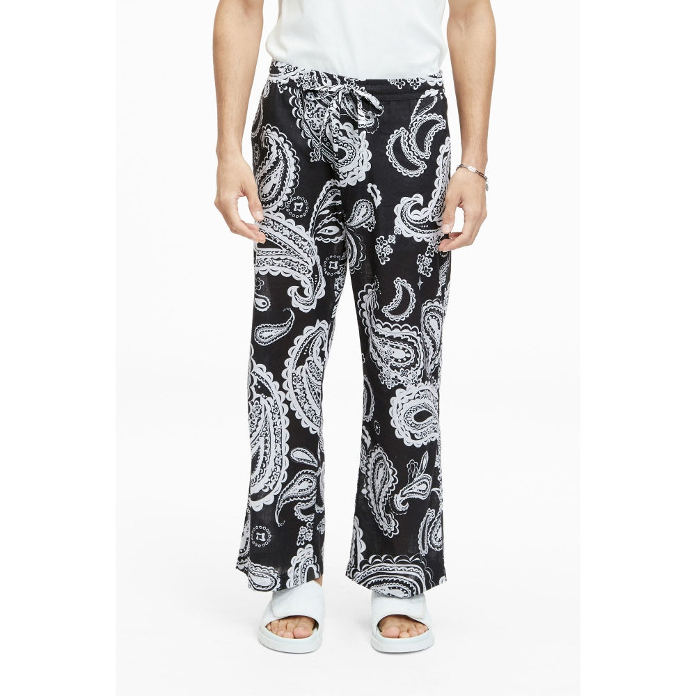 TERRA LUNA Tao Noir Paisley Trouser