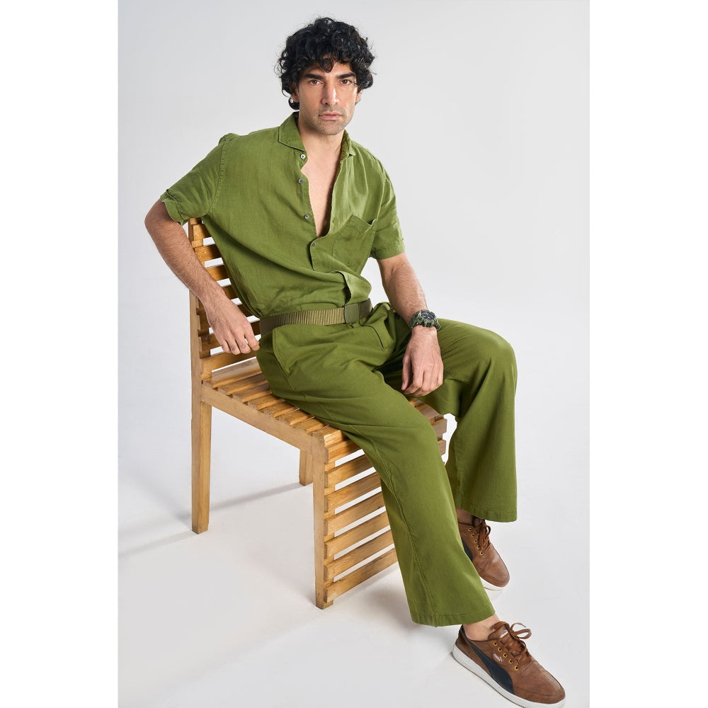 TERRA LUNA Green Tao Casual Trousers