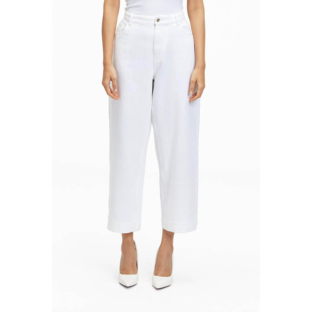 TERRA LUNA White Solid/Plain Avalon Pant
