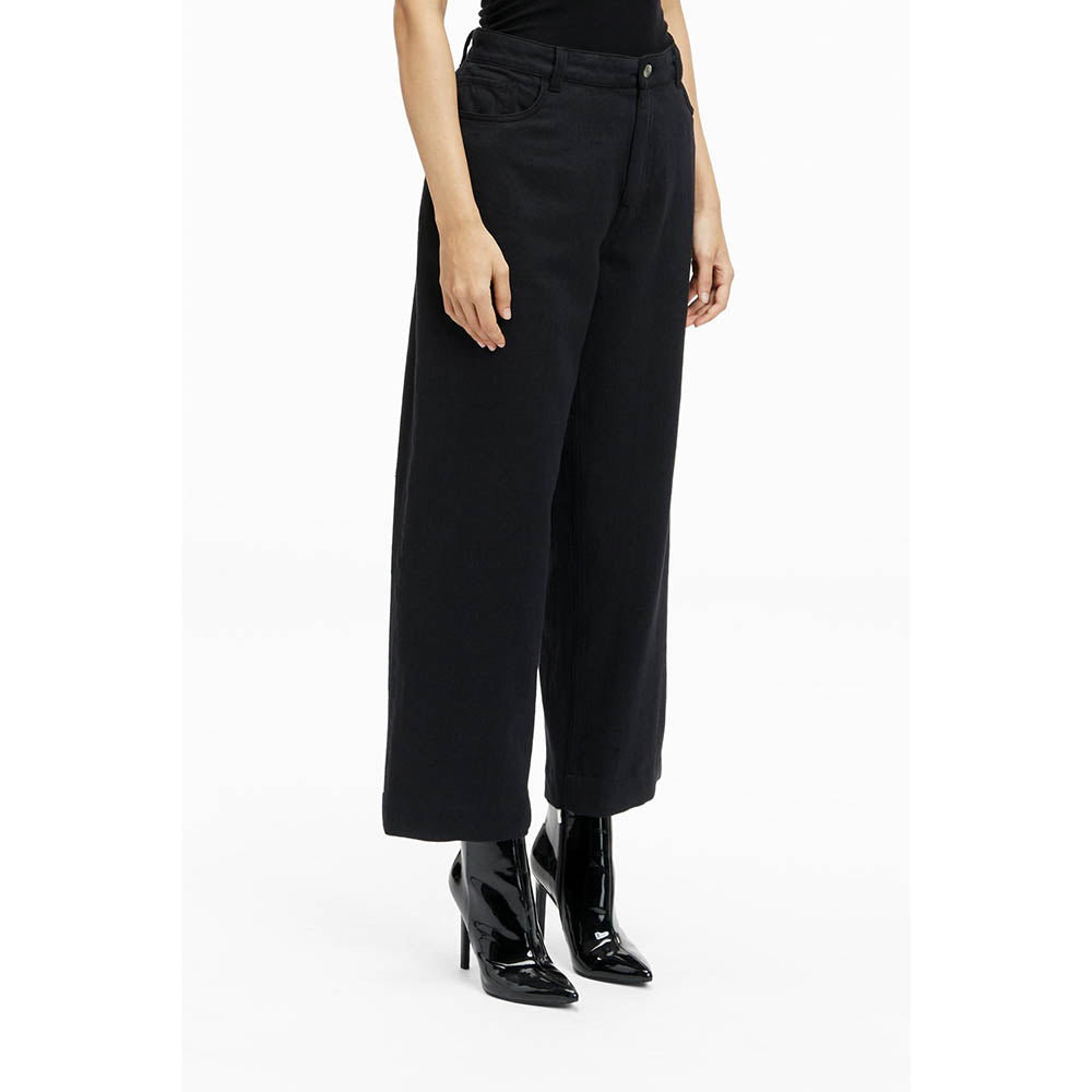 TERRA LUNA Black Solid/Plain Avalon Pant