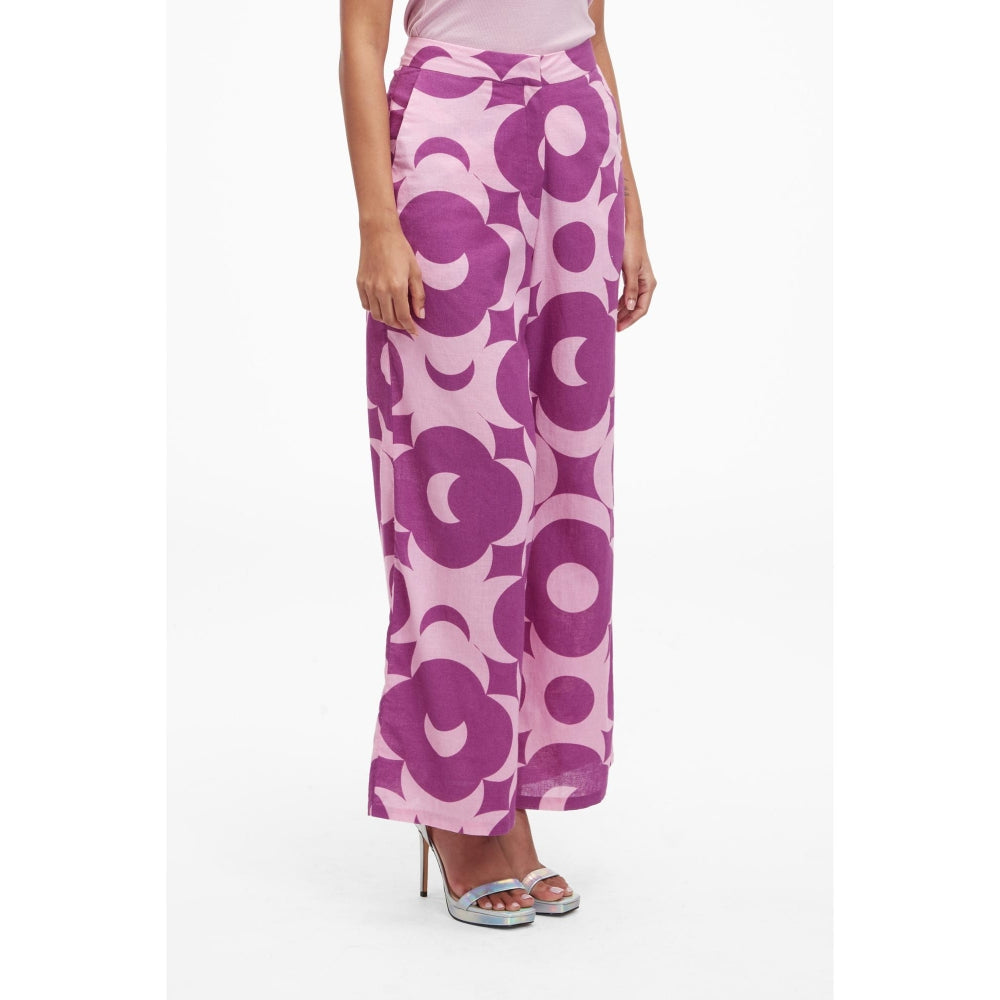 TERRA LUNA Pink Printed Nova Pant