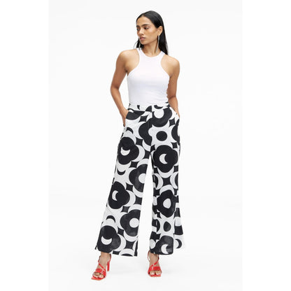 TERRA LUNA Black Printed Nova Pant