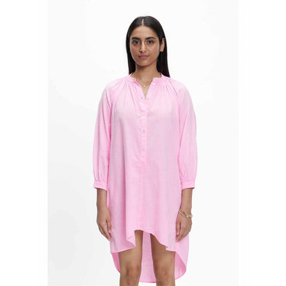TERRA LUNA Nikoi Pink Solid Dress