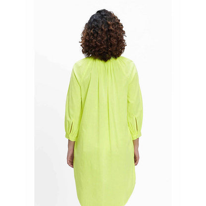 TERRA LUNA Nikoi Yellow Solid Dress
