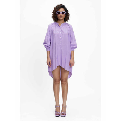 TERRA LUNA Nikoi Purple Solid Dress