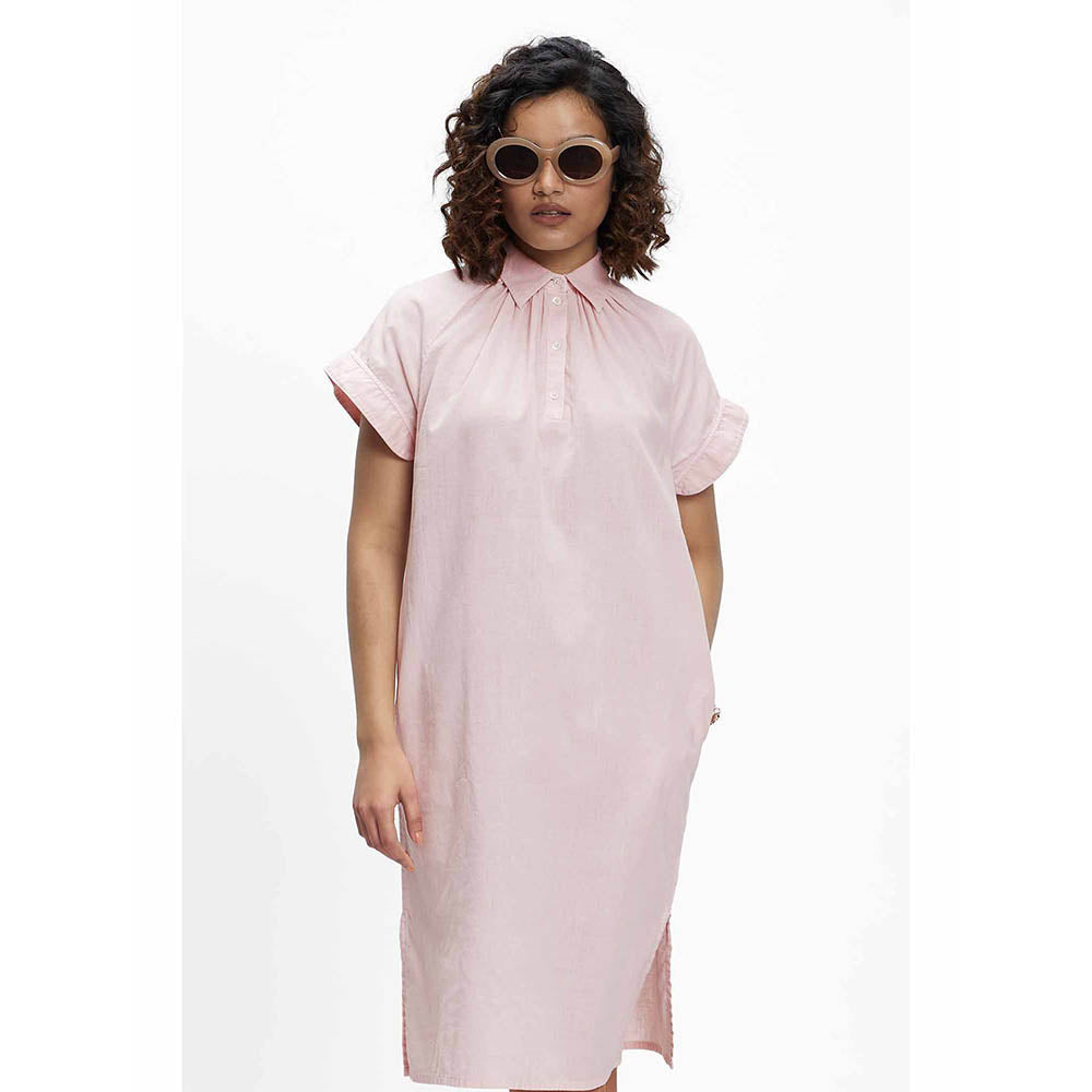 TERRA LUNA Leela Pink Solid Dress
