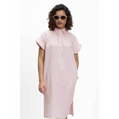 TERRA LUNA Leela Pink Solid Dress
