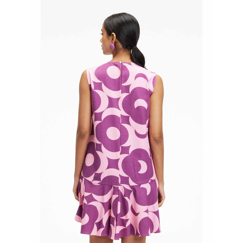 TERRA LUNA Liv Pink Printed Dress