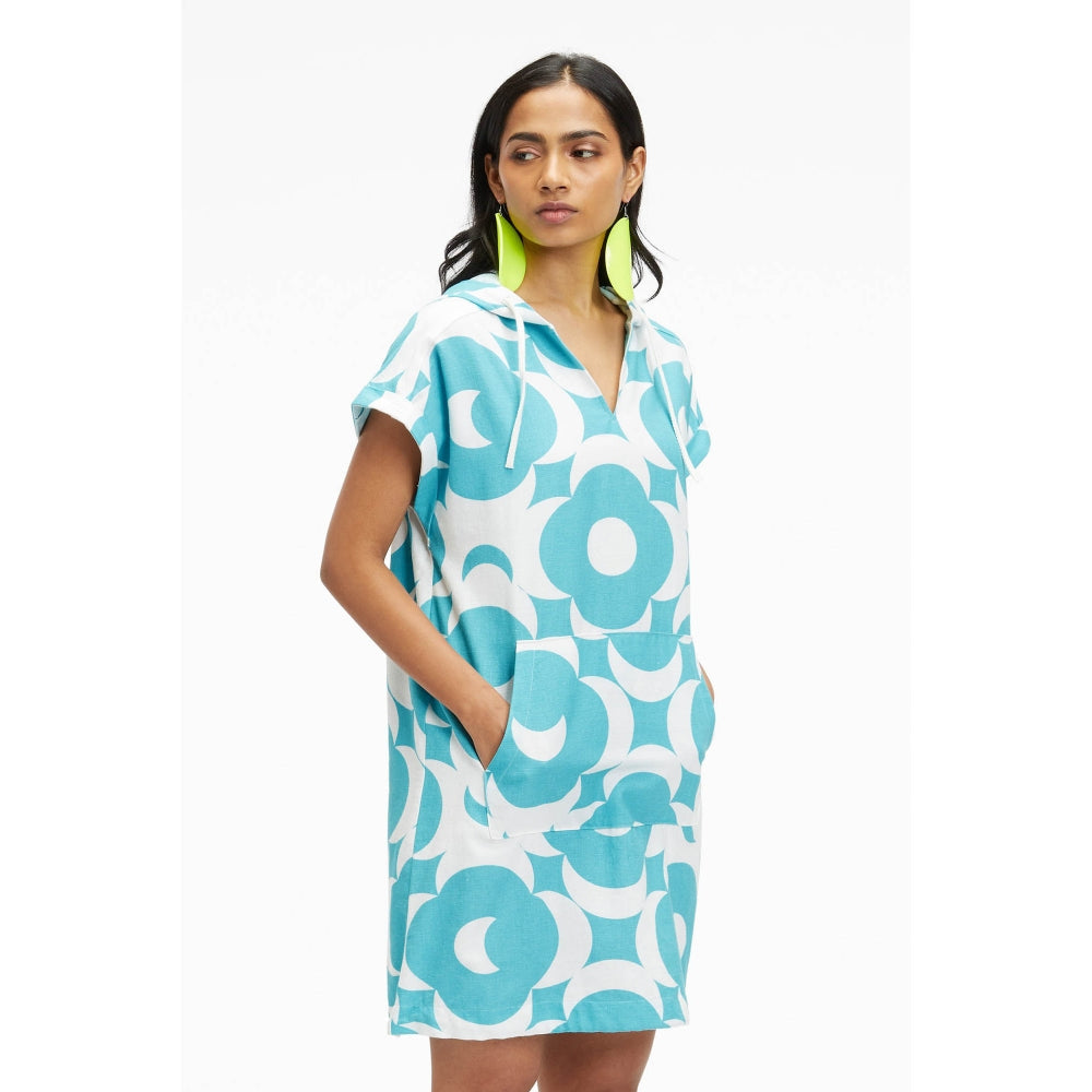 TERRA LUNA Omnia Turquoise Printed Dress