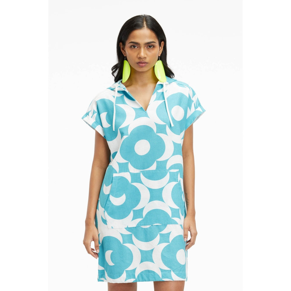 TERRA LUNA Omnia Turquoise Printed Dress