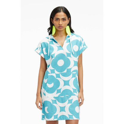 TERRA LUNA Omnia Turquoise Printed Dress