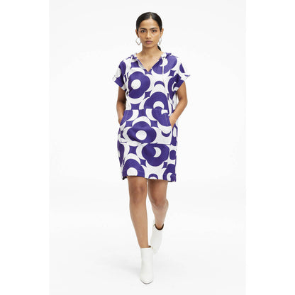 TERRA LUNA Omnia Blue Printed Dress