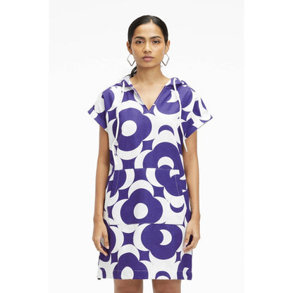 TERRA LUNA Omnia Blue Printed Dress