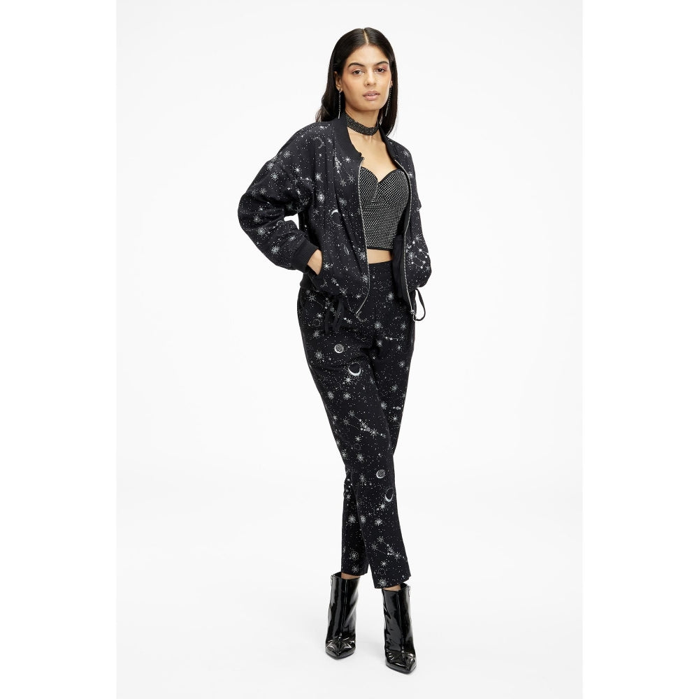 TERRA LUNA Octan Black Bomber Jacket
