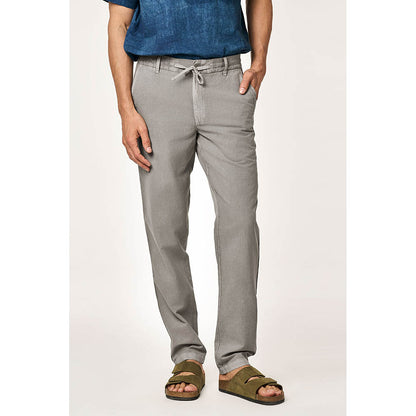 TERRA LUNA Charcoal Solid Slim Fit Trouser