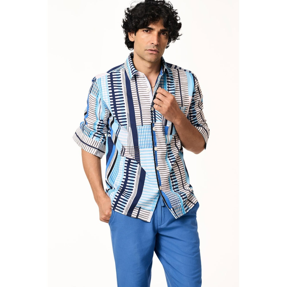 TERRA LUNA Alto Lite Full Sleeves Multi-Color Shirt