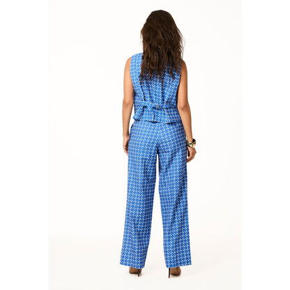 TERRA LUNA Blue Delphi Monogram Trouser