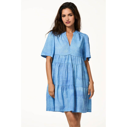 TERRA LUNA Women Blue Bree Marine Art Ice Blue Dress