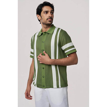TERRA LUNA Olive Palma Organic Cotton Casual Shirt
