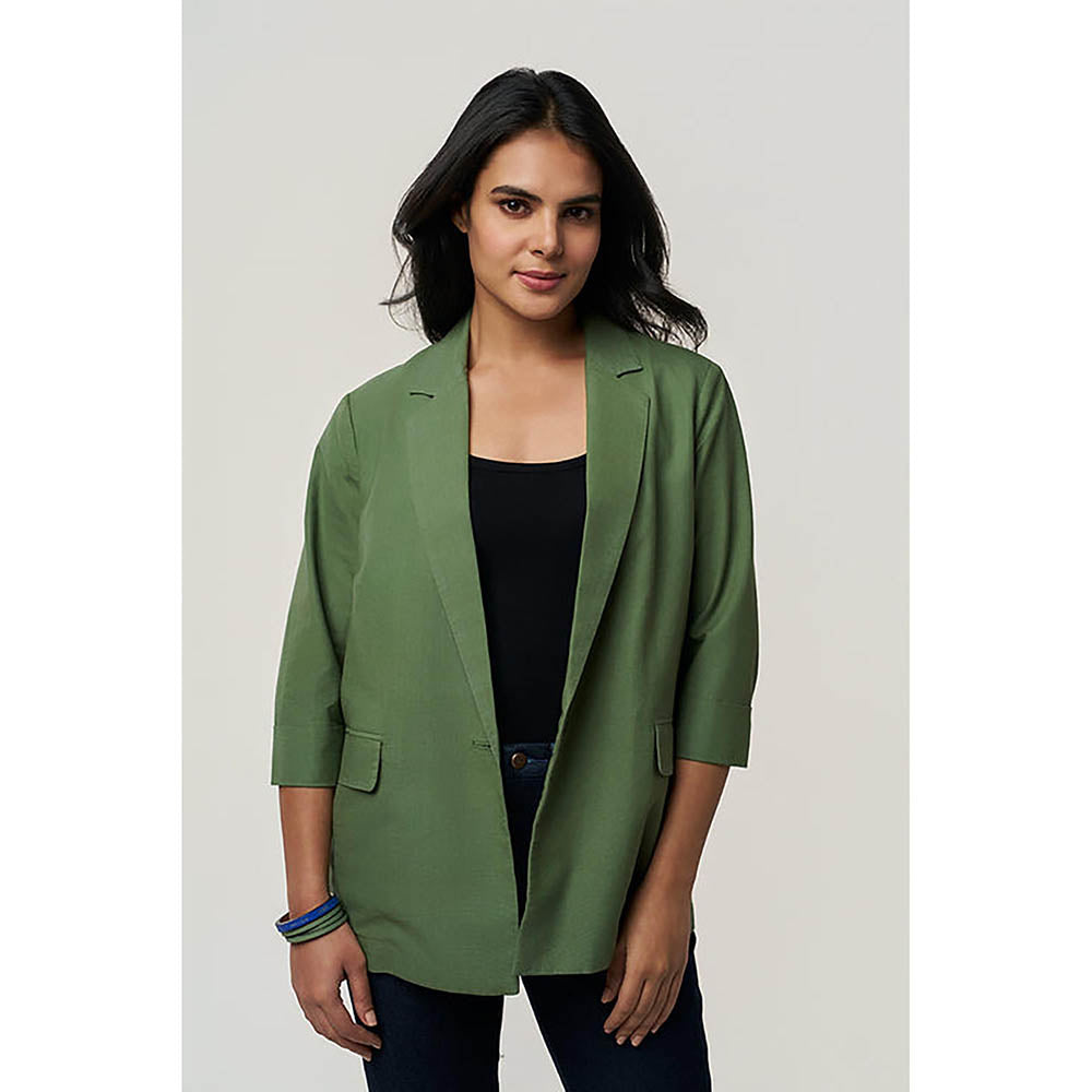 TERRA LUNA Sasha Khadi Green Blazer