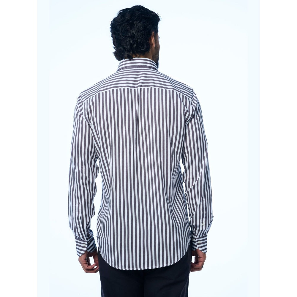 TERRA LUNA Black Danny Ls Khadi Casual Shirt
