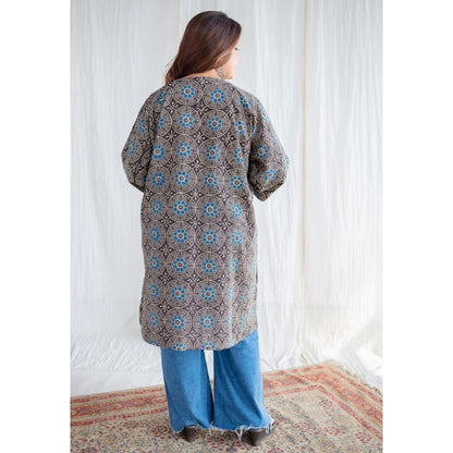 The Indian Ethnic Co. Ajrakh Jhabba Kali Cotton Kurta
