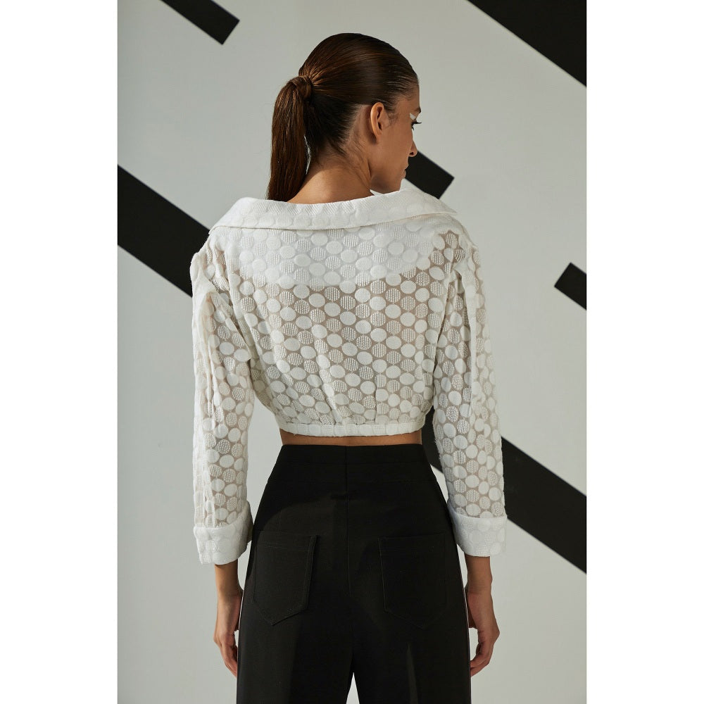The Dapper Lady Moonlight Crop Top - White