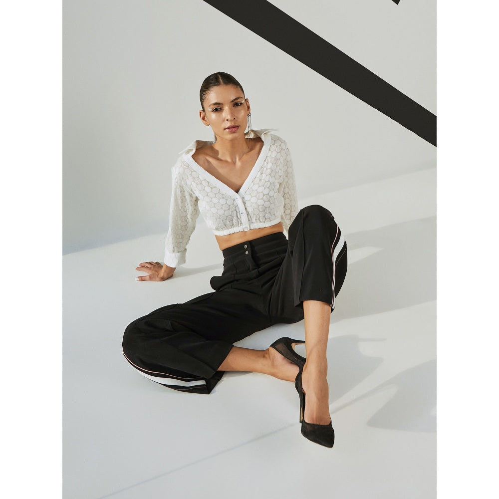 The Dapper Lady Moonlight Crop Top - White