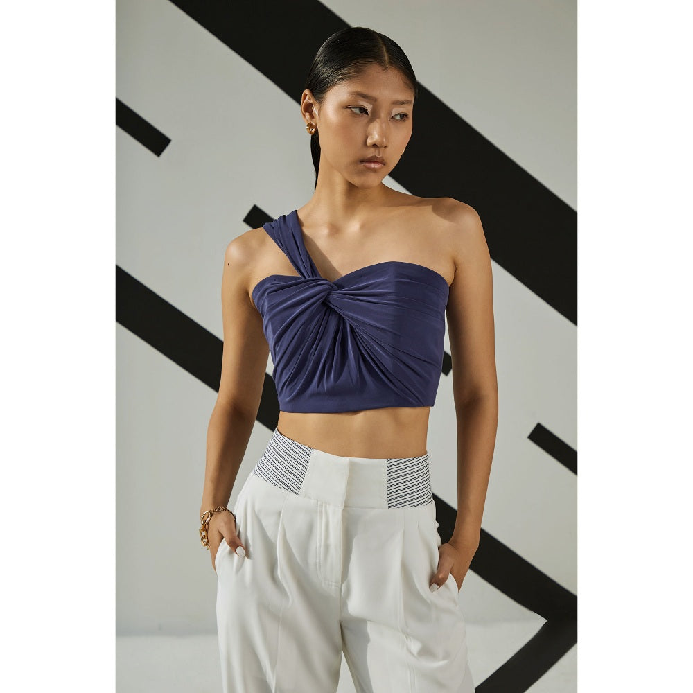 The Dapper Lady Twilight Knot Corset - Blue