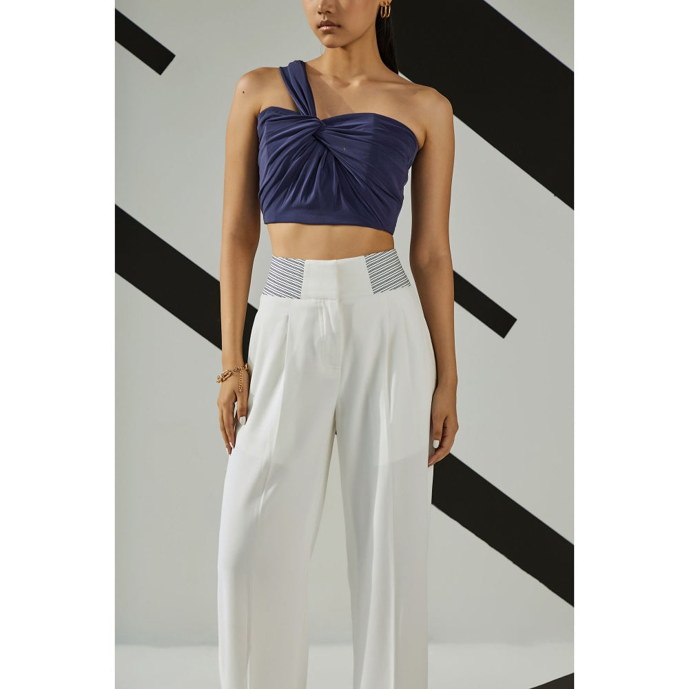 The Dapper Lady Twilight Knot Corset - Blue