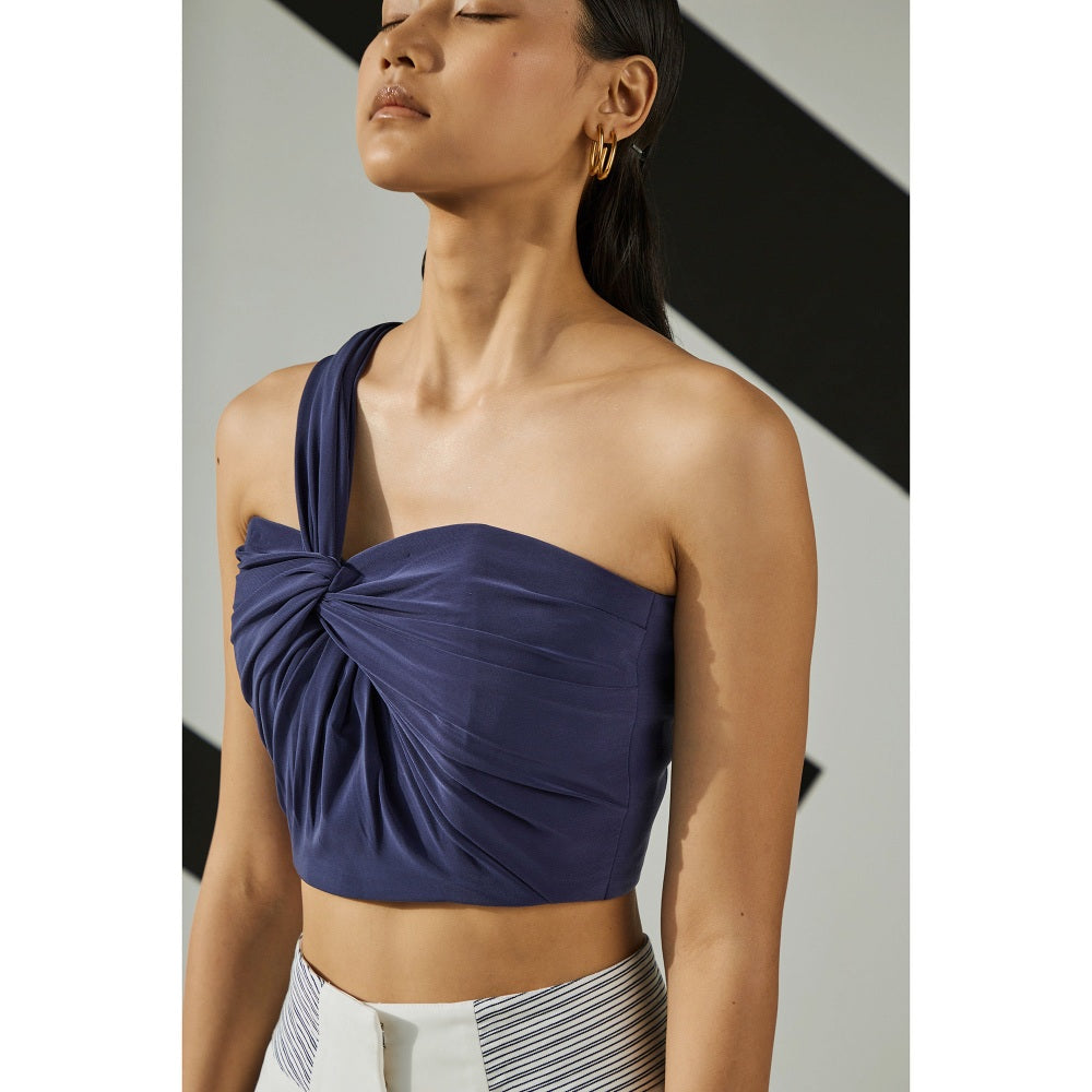 The Dapper Lady Twilight Knot Corset - Blue
