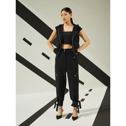 The Dapper Lady Astral Off shoulder Bustier - Black