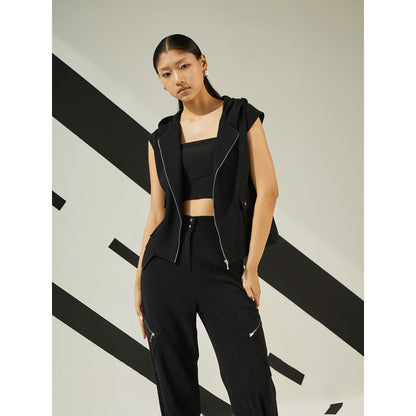 The Dapper Lady Astral Off shoulder Bustier - Black
