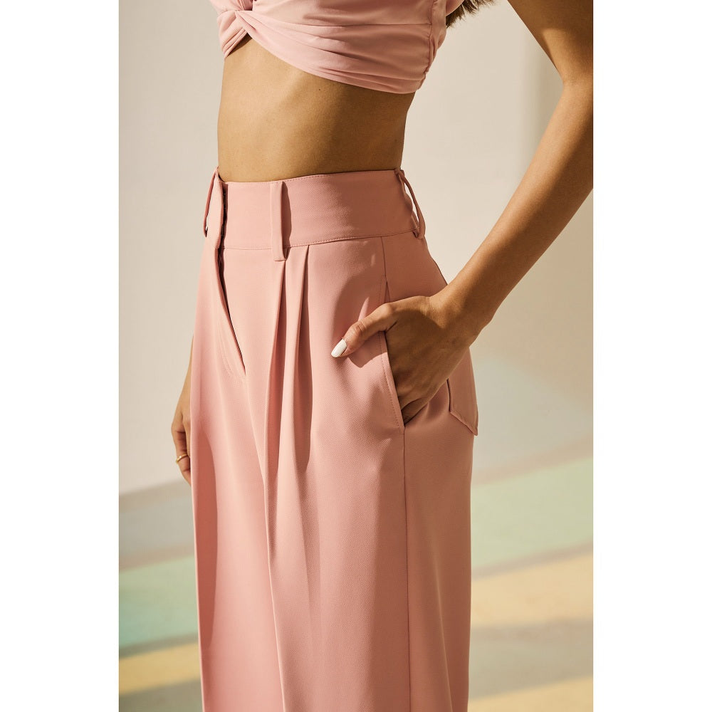 The Dapper Lady Rosewater Pleated Pants - Pink
