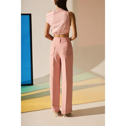 The Dapper Lady Rosewater Pleated Pants - Pink