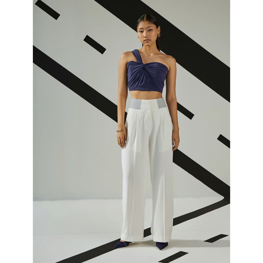 The Dapper Lady Moonlight Detail Pants - White