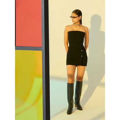 The Dapper Lady Astral Corset Dress - Black