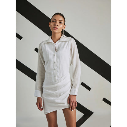 The Dapper Lady Moonlight Linen Dress - White
