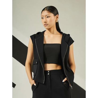 The Dapper Lady Astral Oversized Hoodie - Black