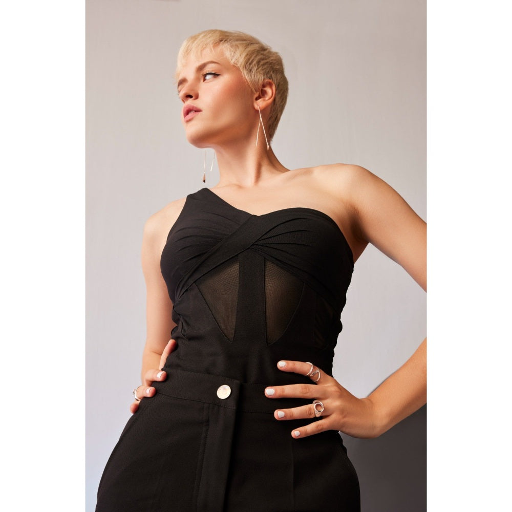 The Dapper Lady Tokyo Black Solid Top